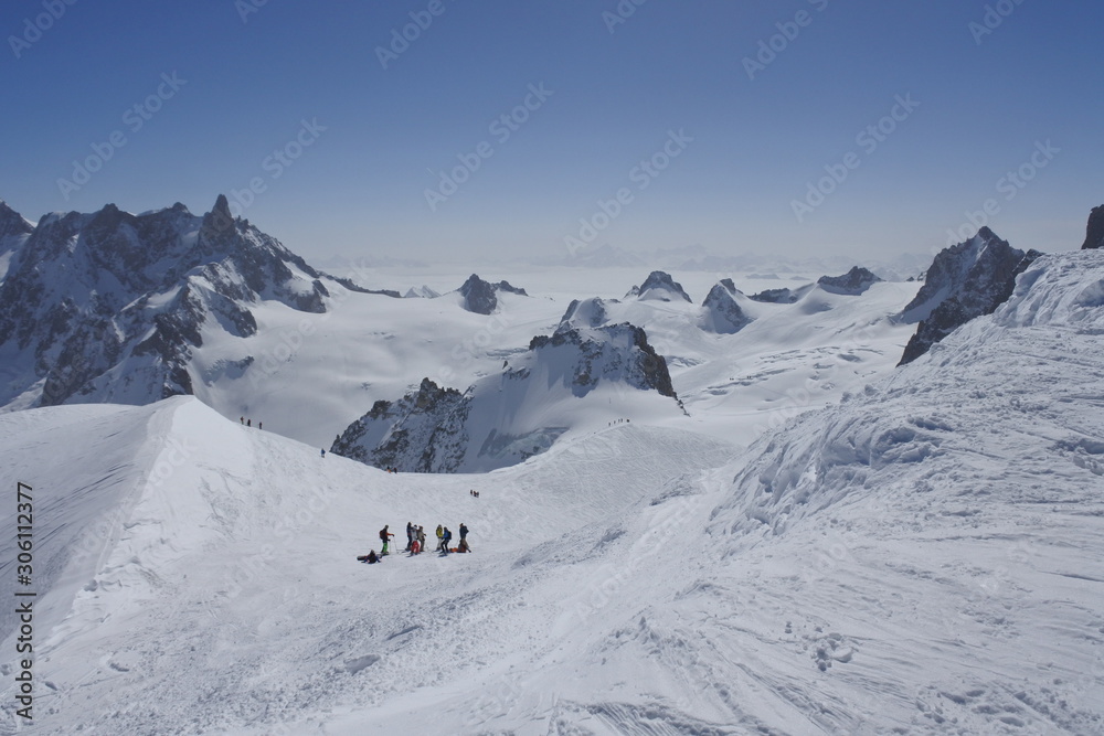 Skying in Mont-Blanc