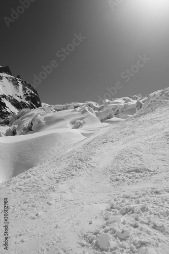 snow covered mountains