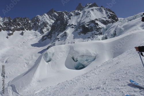 glacier in alps