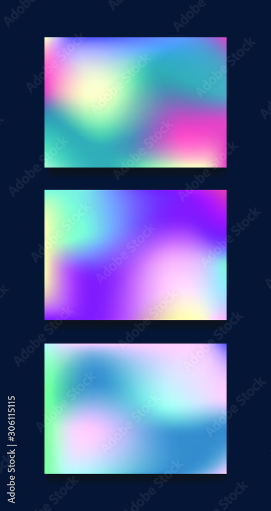 Collection Colorful and blurred gradient template