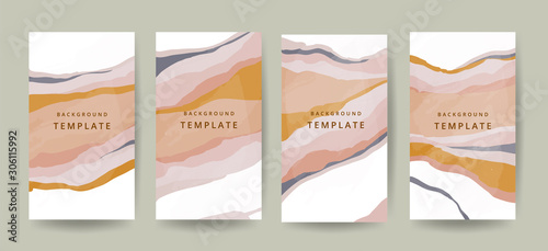 Creative hard paint cover design backgrounds vector. Minimal trendy style organic shapes pattern with copy space for text design for invitation, Party card,Social Highlight Covers and stories page 