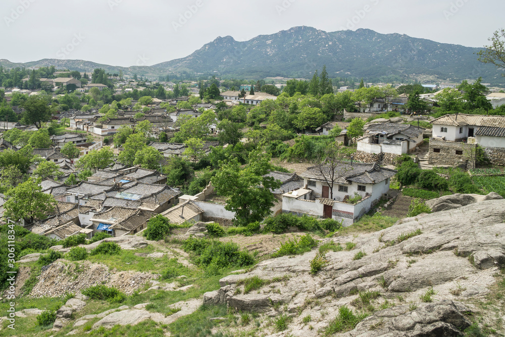 Sleeping Lady is a range of mountains that look like a woman lying on her back in Kaesong, North Korea