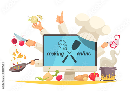 Cooking Online Concept
