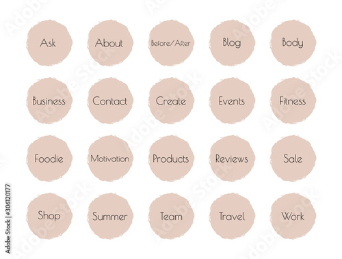 Social media stories background with neutrals watercolor circles highlights solid colors. Modern background for flyer, poster, card