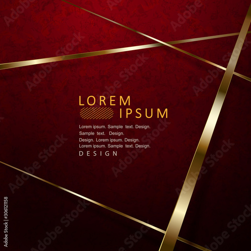A sleek abstract red dark marbled design with gold stripes