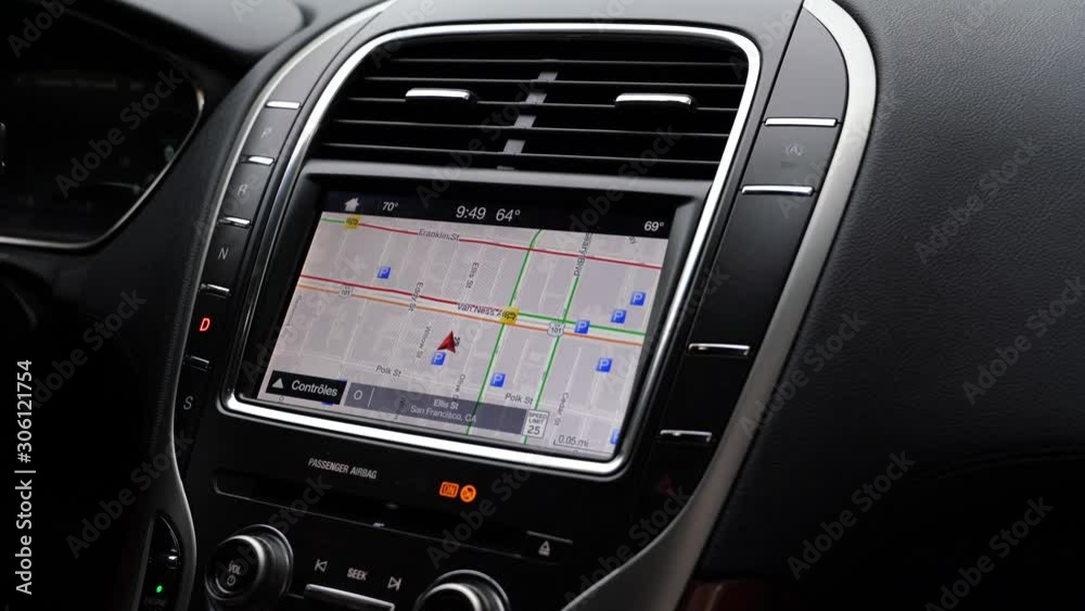Driver using car navigation system