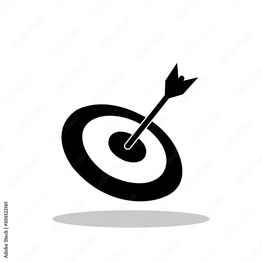 Marketing target icon in flat style. Targeting / Goal symbol for your web site design, logo, app, UI Vector EPS 10. Marketing target icon in flat style. Targeting / Goal symbol for your web site design, logo, app, UI Vector EPS 10.