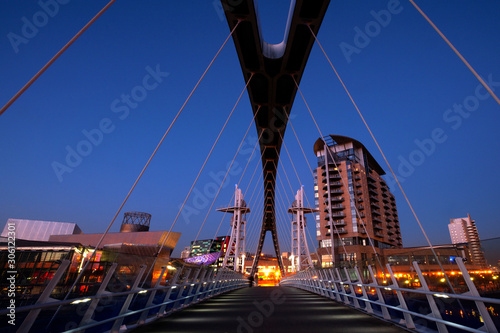 Millennium Bridge - Salford Quays in Manchester - England