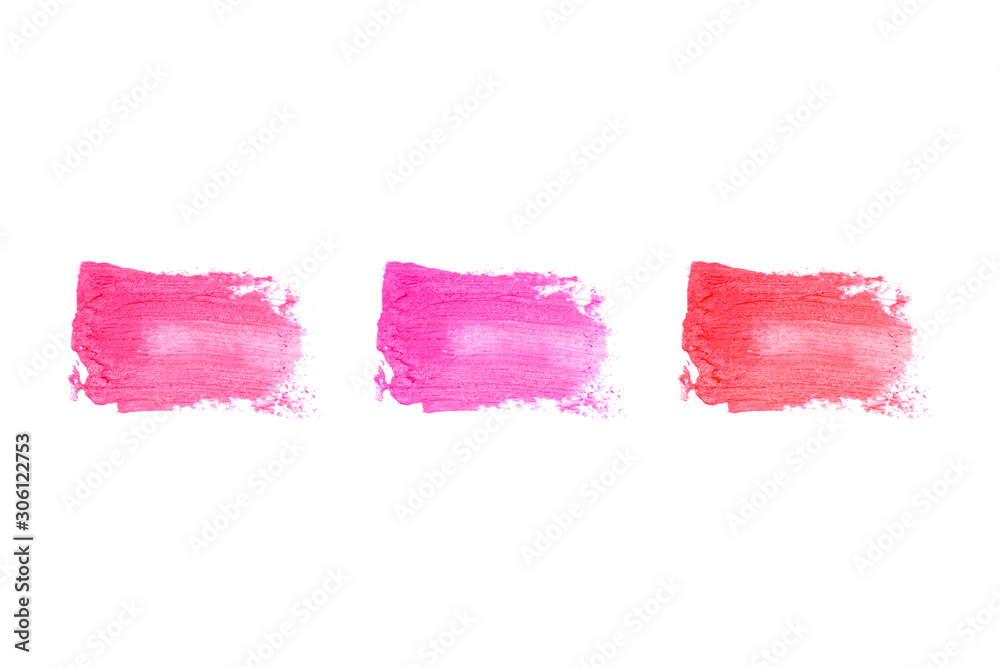 Set of different color stroks, plette of lik stick Set of different color stroks, plette of lik stick