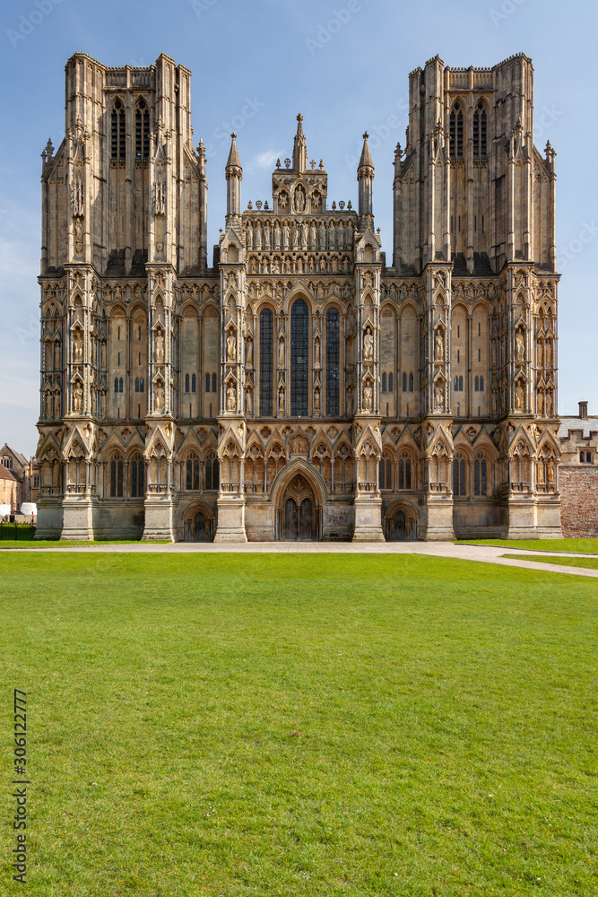 The medieval Cathedral at Wells in Somerset, England The medieval Cathedral at Wells in Somerset, England