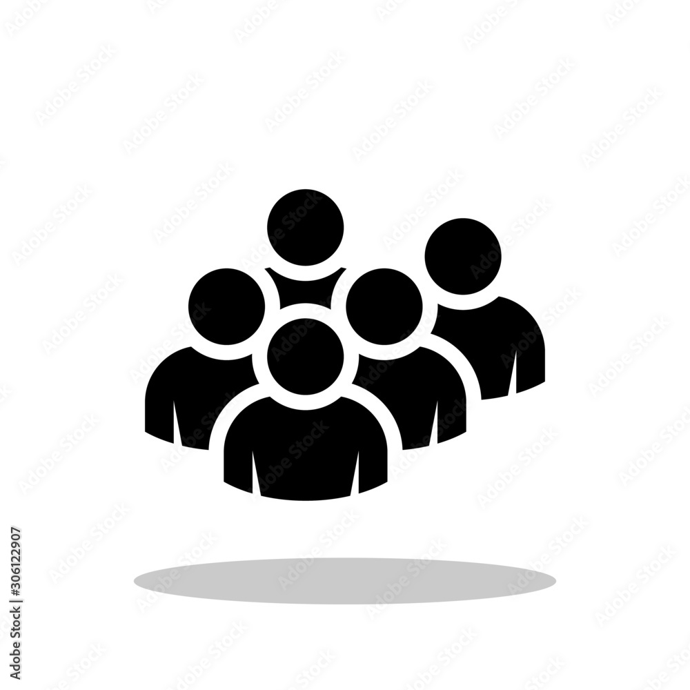 People icon in flat style. Group of people symbol for your web site design, logo, app, UI Vector EPS 10.