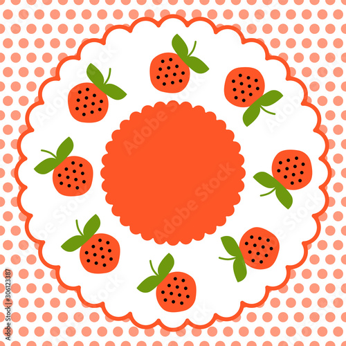 Strawberry vector, Can be edit for logo, sticker, label, card, wallpaper or tag.