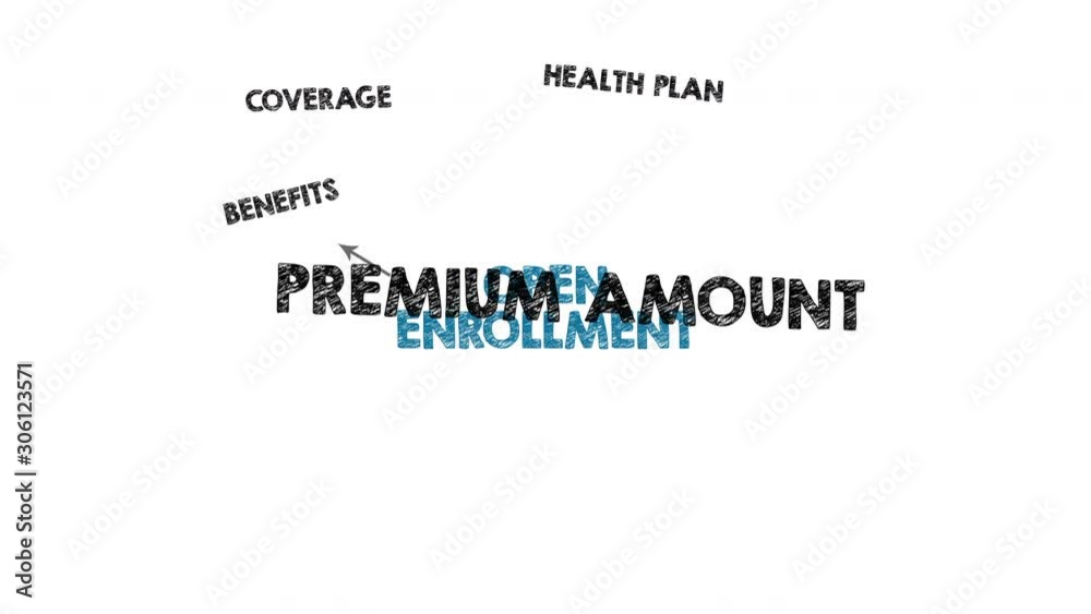 Open Enrollment concept. Chart with keywords and icons Open Enrollment concept. Chart with keywords and icons