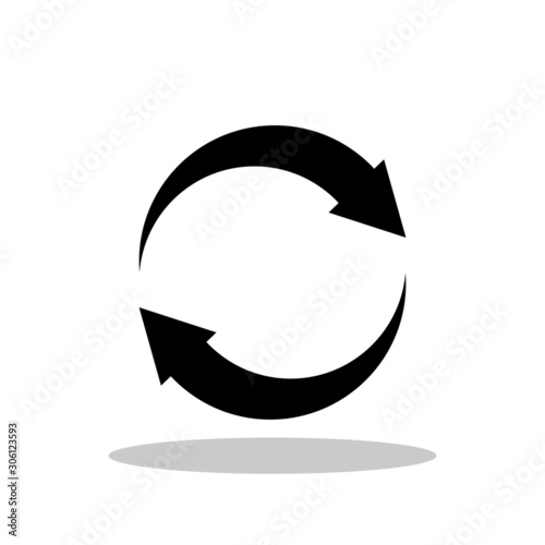 Change icon in trendy flat style. Exchanging symbol for your web site design, logo, app, UI Vector EPS 10.