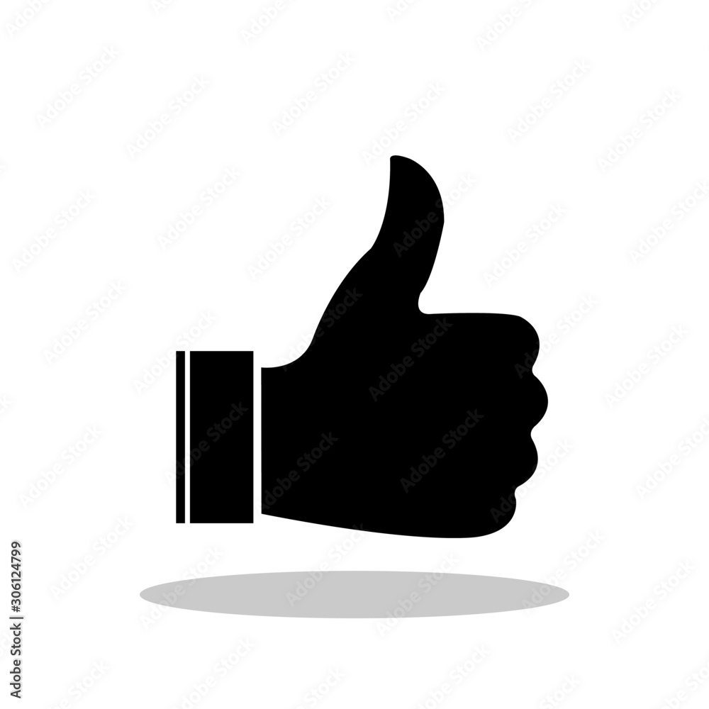 Thumbs up icon in flat style. Like symbol for your web site design, logo, app, UI Vector EPS 10. Thumbs up icon in flat style. Like symbol for your web site design, logo, app, UI Vector EPS 10.