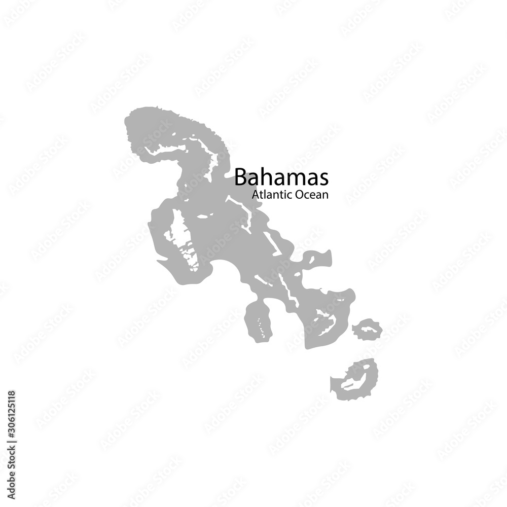 Bahamas map resort area sign eps ten