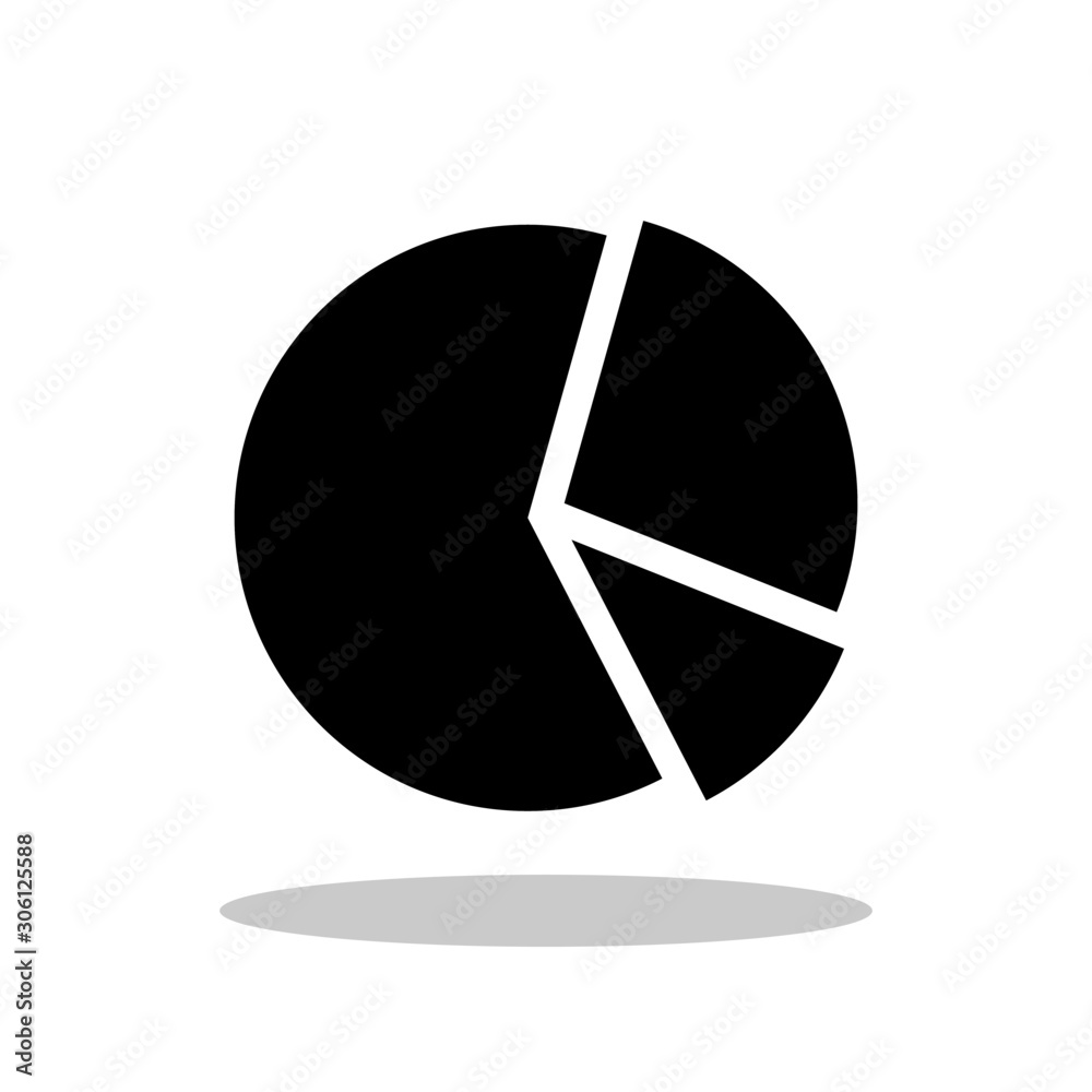 Pie Chart icon in flat style. Chart symbol for your web site design, logo, app, UI Vector EPS 10. Pie Chart icon in flat style. Chart symbol for your web site design, logo, app, UI Vector EPS 10.