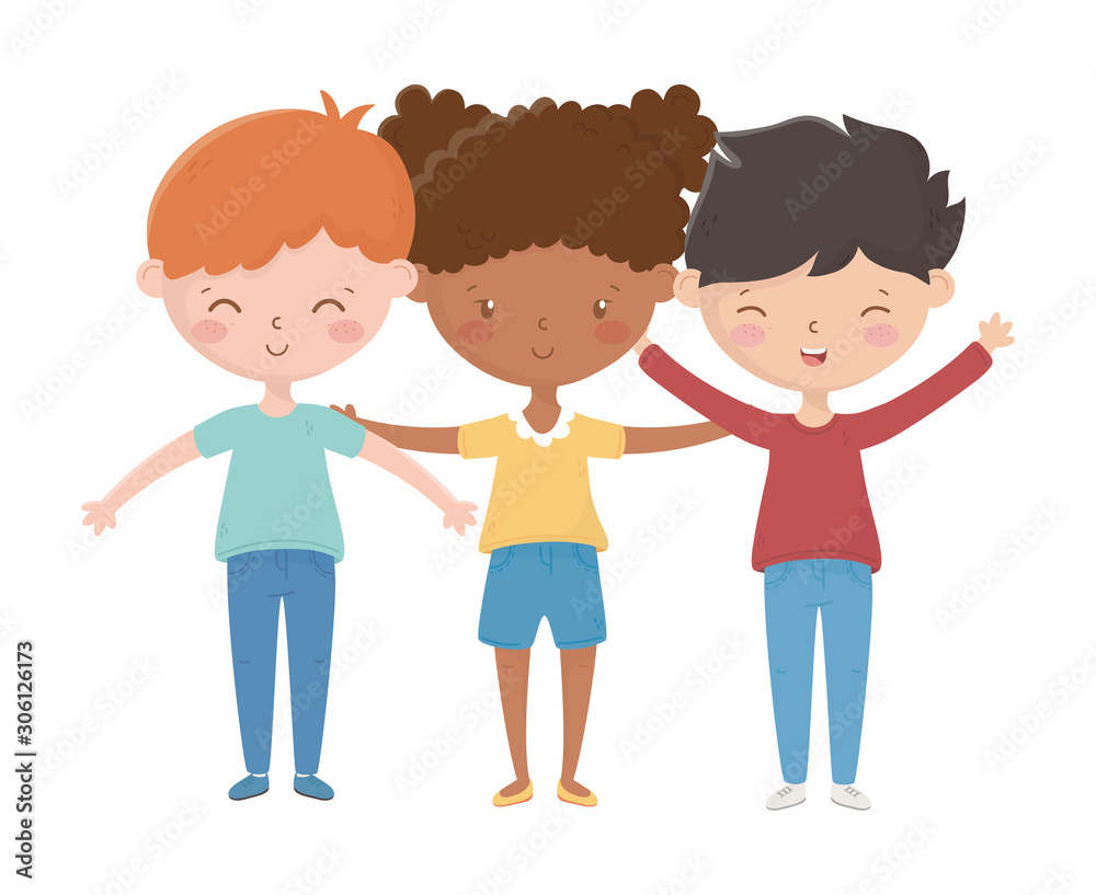 Girl and boys cartoons vector design Girl and boys cartoons vector design