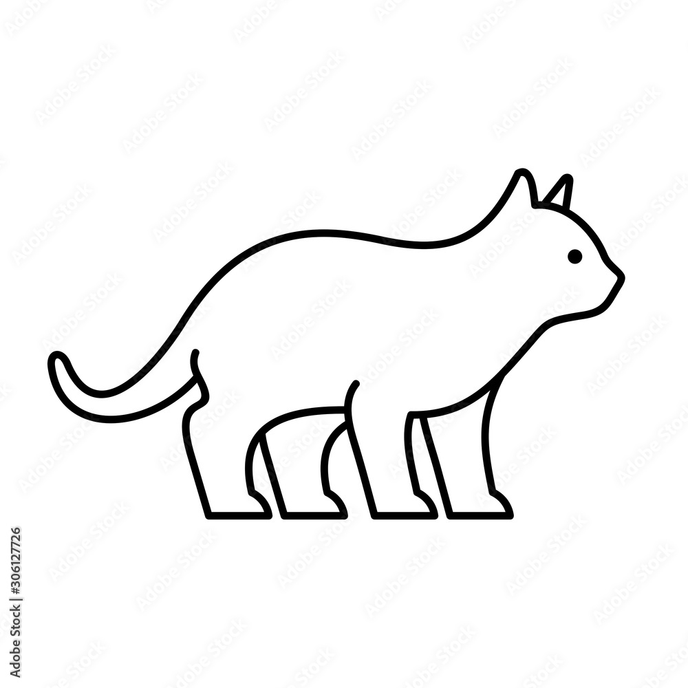 Fototapeta premium Cat line icon. Icon design. Template elements
