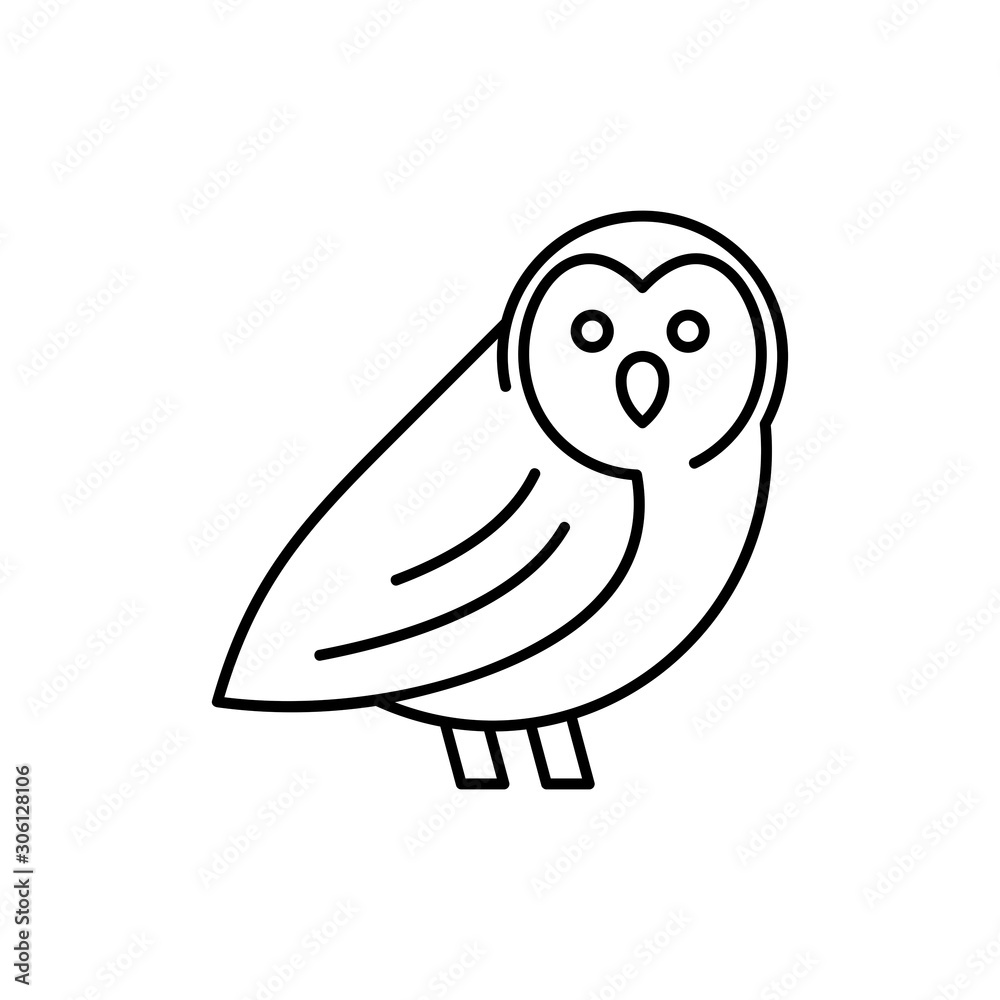 Owl line icon. Icon design. Template elements Owl line icon. Icon design. Template elements