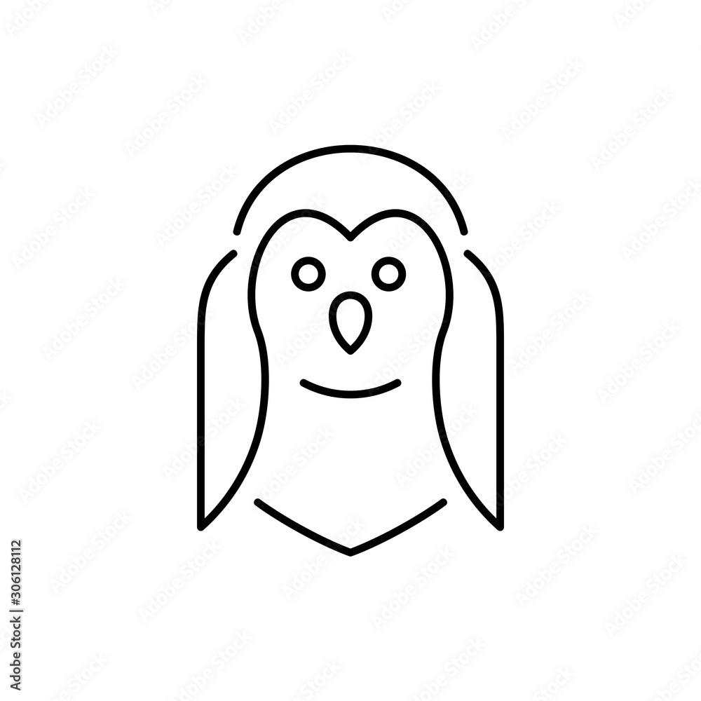 Owl line icon. Icon design. Template elements Owl line icon. Icon design. Template elements