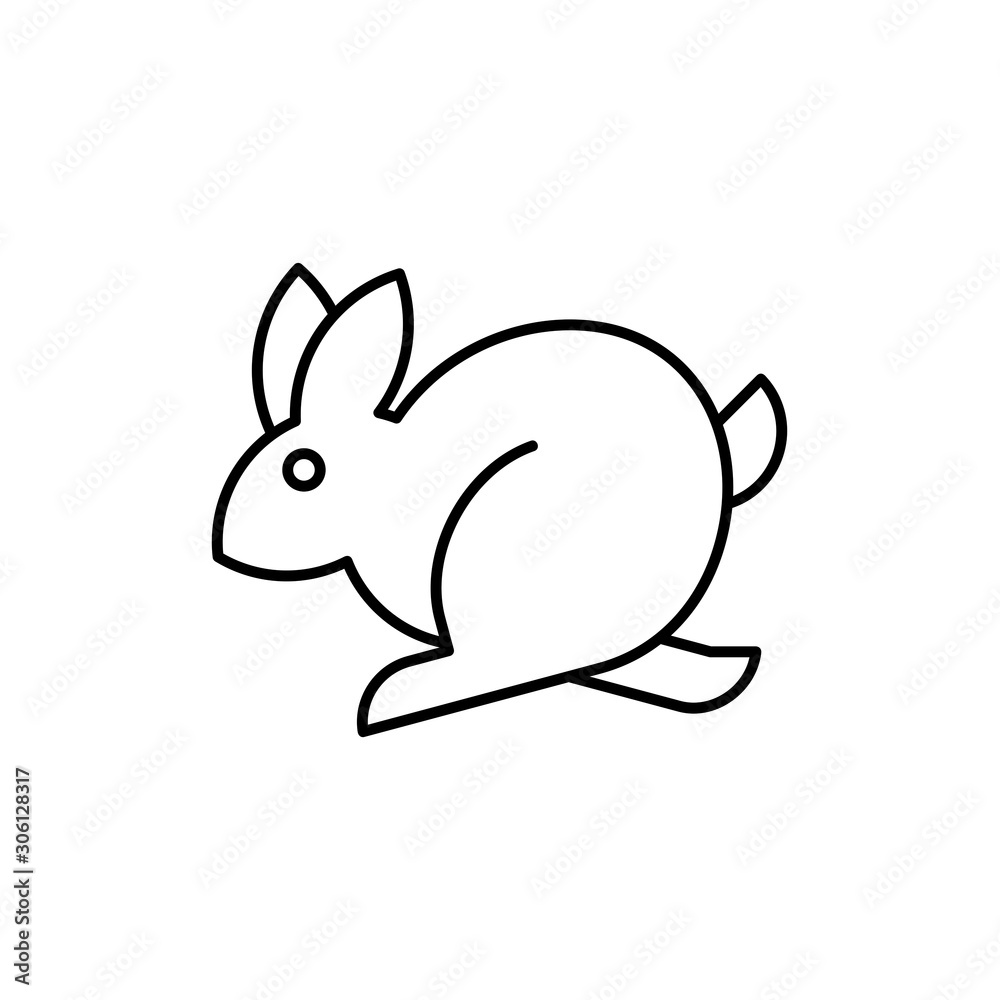Rabbit line icon. Icon design. Template elements Rabbit line icon. Icon design. Template elements