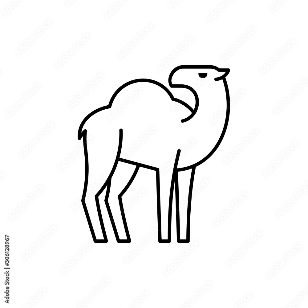 Camel line icon. Icon design. Template elements Camel line icon. Icon design. Template elements