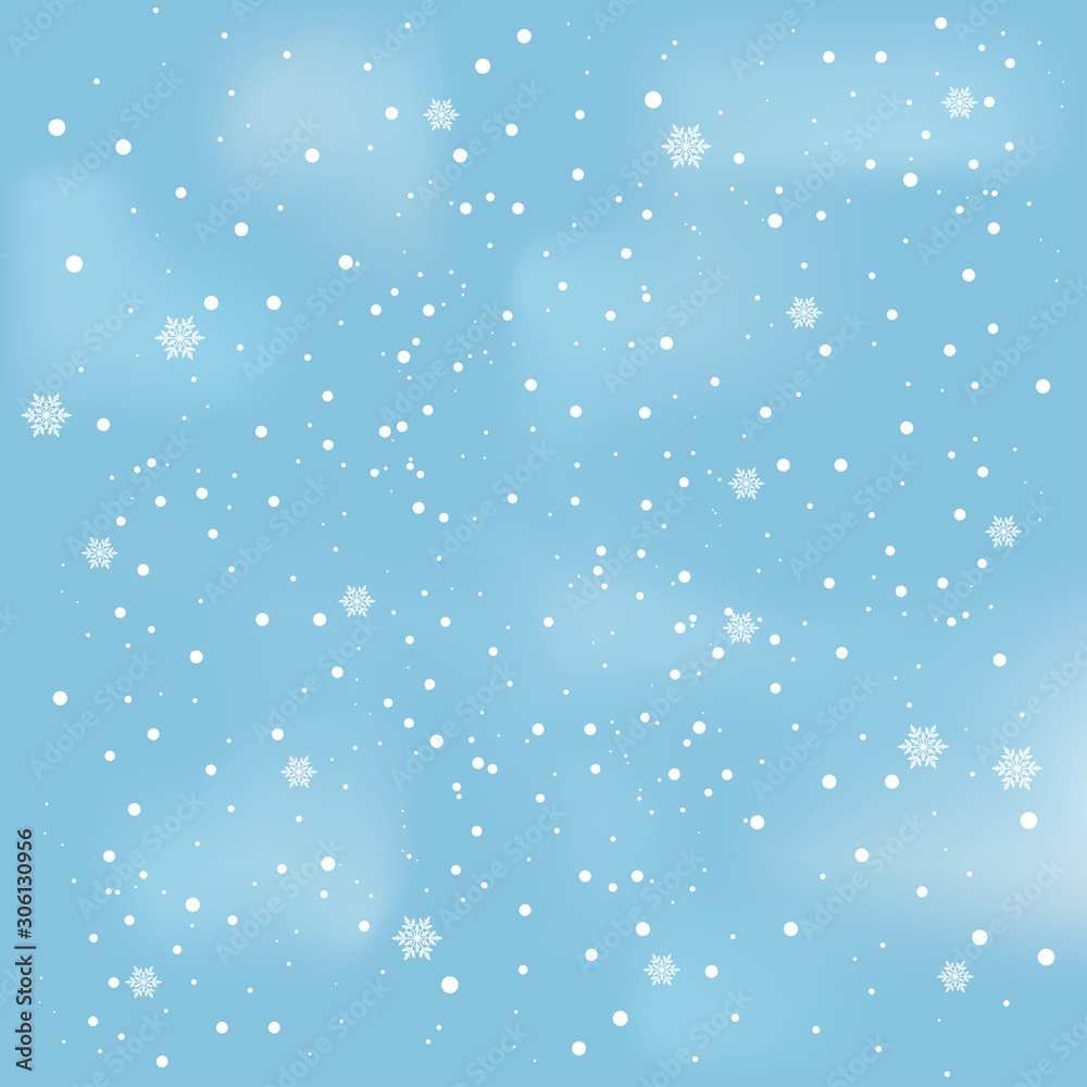 Snow sky background. Beautiful vector illustration in blue colors for design and web. Snow sky background. Beautiful vector illustration in blue colors for design and web.