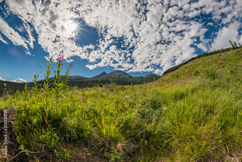 high tatra mountains view side of lomnicky stit photo