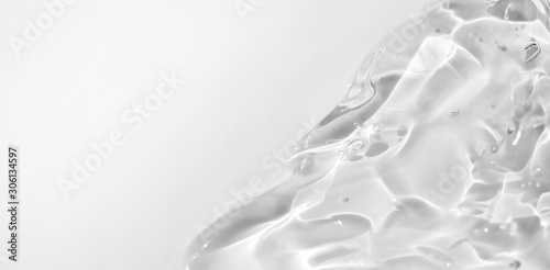 Tableau sur toile liquid transparent gel grey background