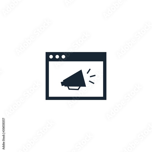 Promo website creative icon. filled simple illustration. From digital marketing icons collection. Isolated Promo website sign on white background