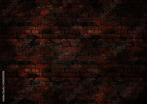 brick wall, dark background for design