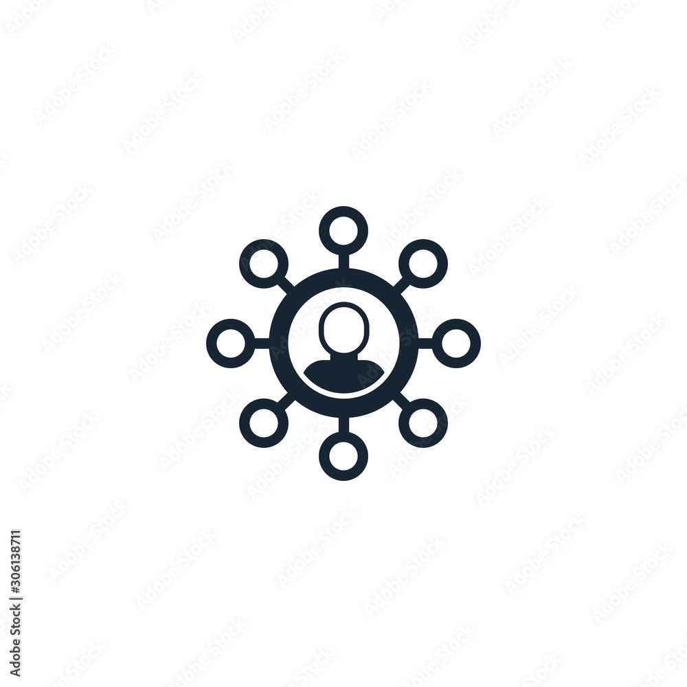Fototapeta premium Affiliate marketing creative icon. filled simple illustration. From digital marketing icons collection. Isolated Affiliate marketing sign on white background