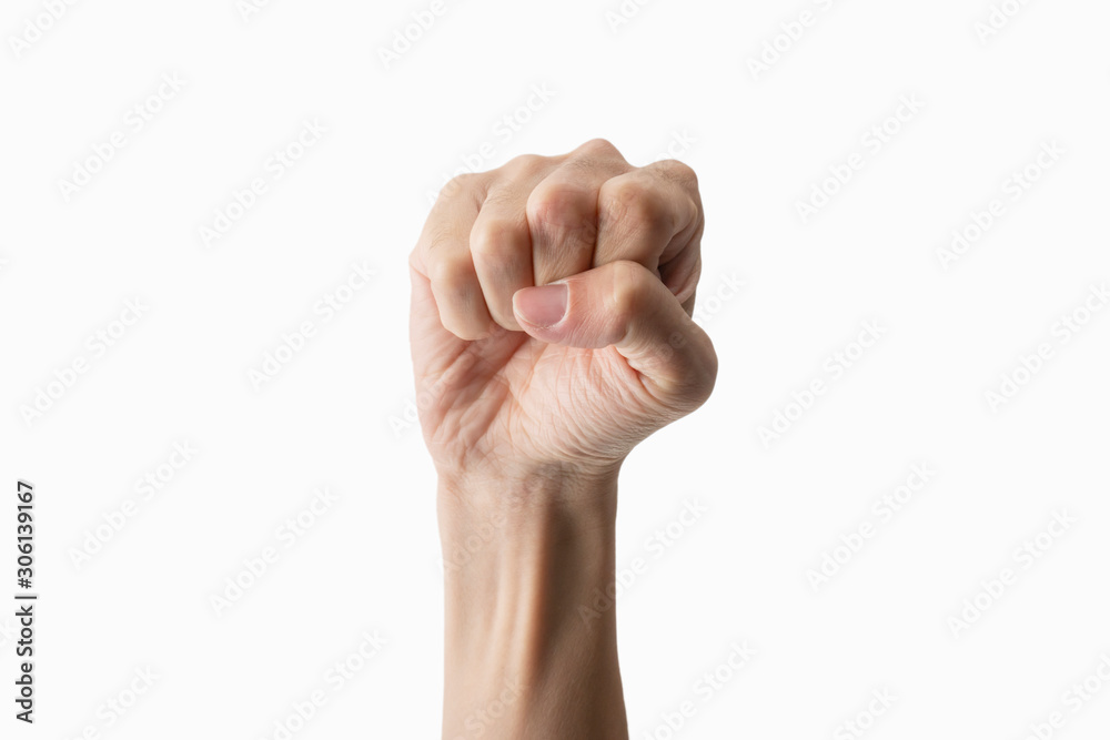 hand gesture. make a fist positive view hand gesture. make a fist positive view