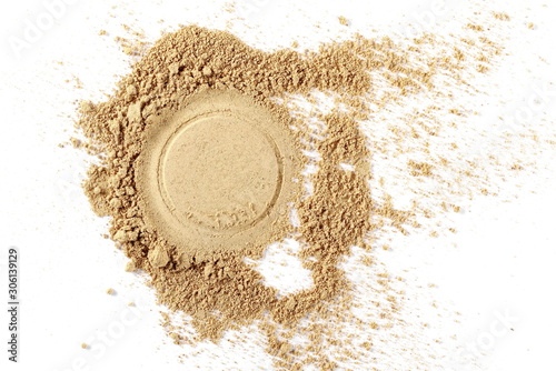 Wallpaper Mural Ginger powder isolated on white background, top view, Zingiber officinale Torontodigital.ca