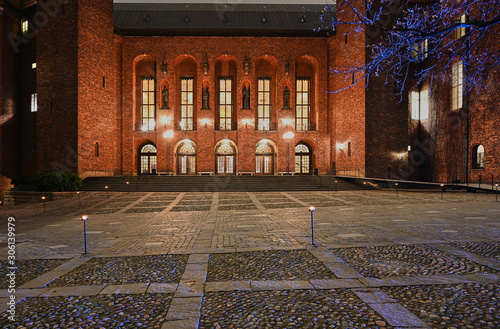 Photography Stockholm City Hall Crown facade