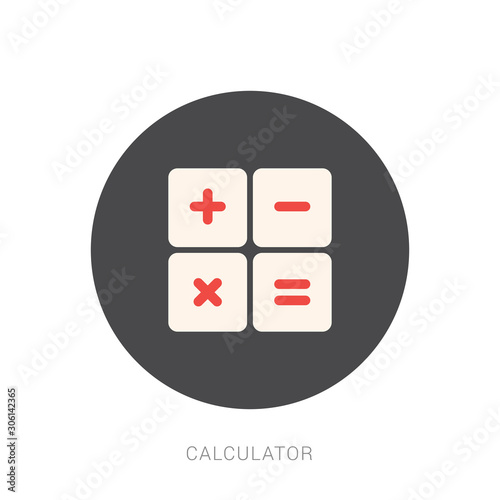 Flat Calculator icon Vector Illustration