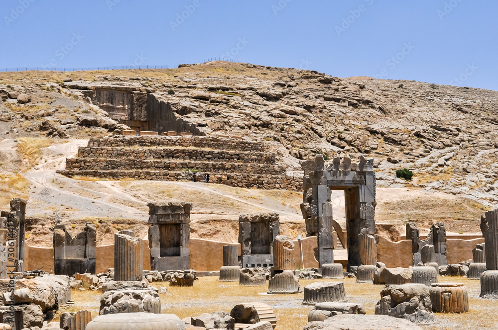 Persepolis, Iran - 06/23/2013: Ruins of Persepolis