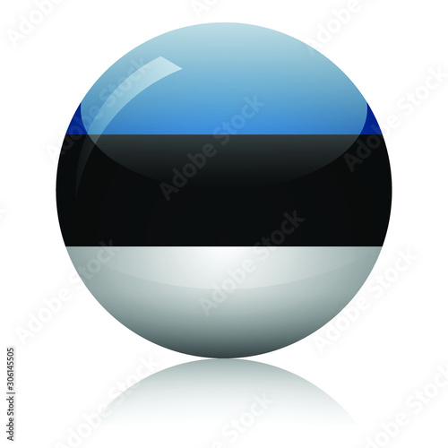 Free Download Estonian flag glass icon vector illustration - GFXLoad