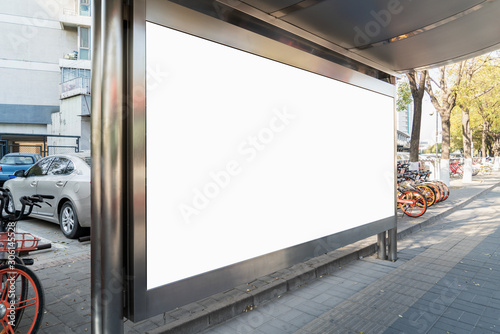 light box in city at bus station