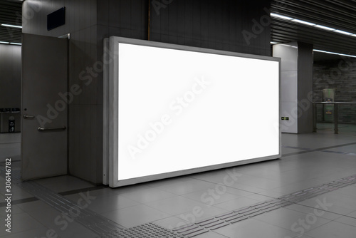 light box in city at subway station