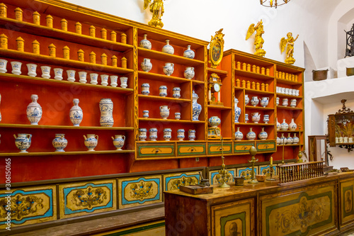Pharmacy at the franciscan monastery in Dubrovnik (the oldest pharmacy in Europe), Croatia photo