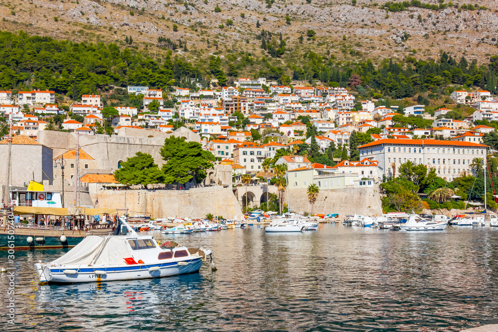 Sea port in Dubrovnik, Croatia