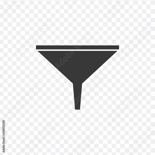 Funnel icon. Stock vector illustration isolated on white background.