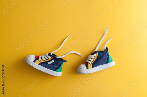 Colorful baby shoes photo