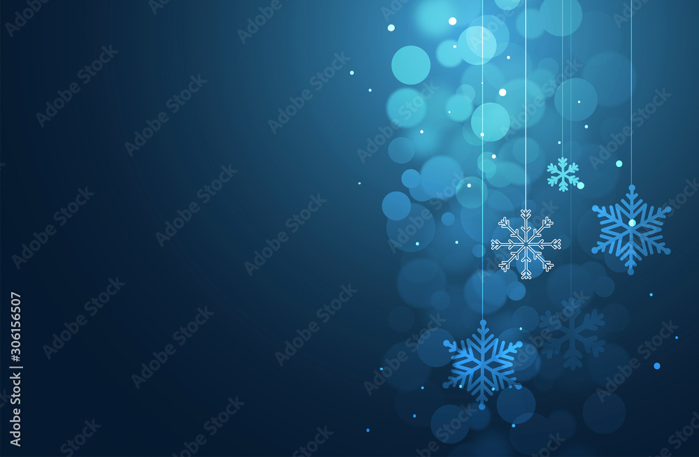 sfondo, elegante, natale, fiocchi di neve,	