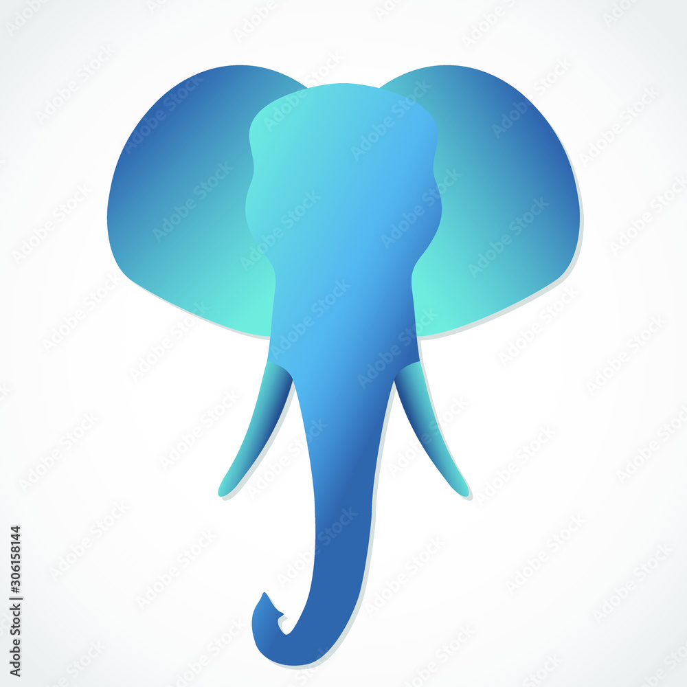 elephant head 3d plastic symbol elephant head 3d plastic symbol