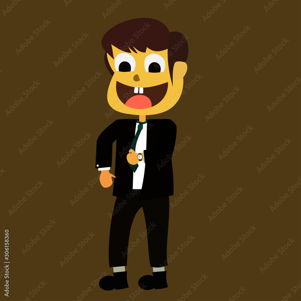 Cute little boy cartoon characters wearing work suits Stock Vector | Adobe Stock Cute little boy cartoon characters wearing work suits Stock Vector | Adobe Stock