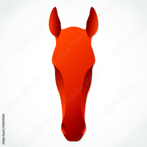 horse head 3d logo design