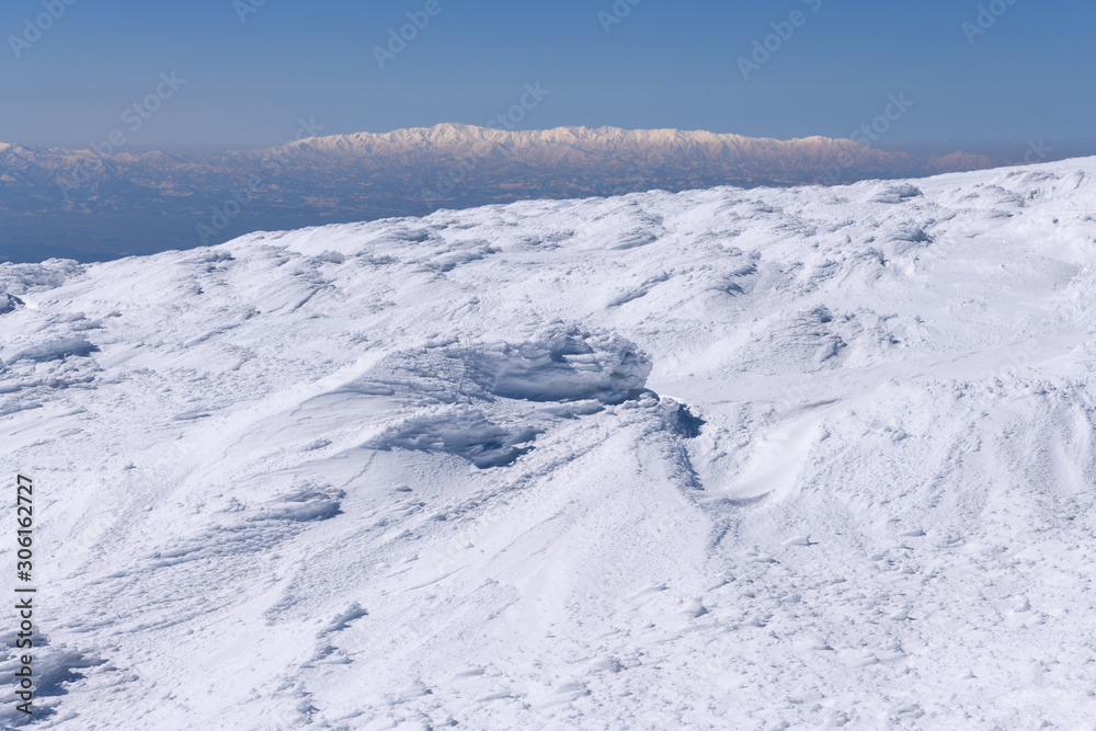 熊野岳から見た飯豊連峰